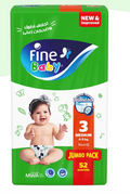 Fine Baby Diaper Size 3,  Jumbo Pack
