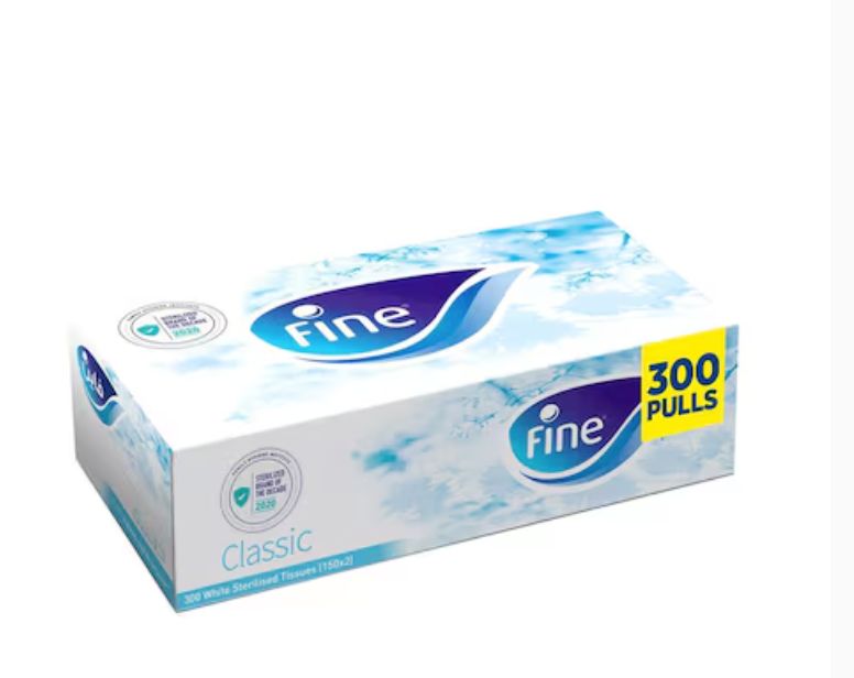 Fine, Sterilized, Facial Tissues, Classic Executive Euphoria Arabseque, 150x2 Ply White Tissues, Single Pack